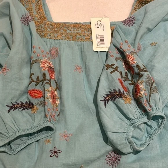Johnny Was heavily embroidered “Lucy” artesian blouse NWT - Picture 9 of 16